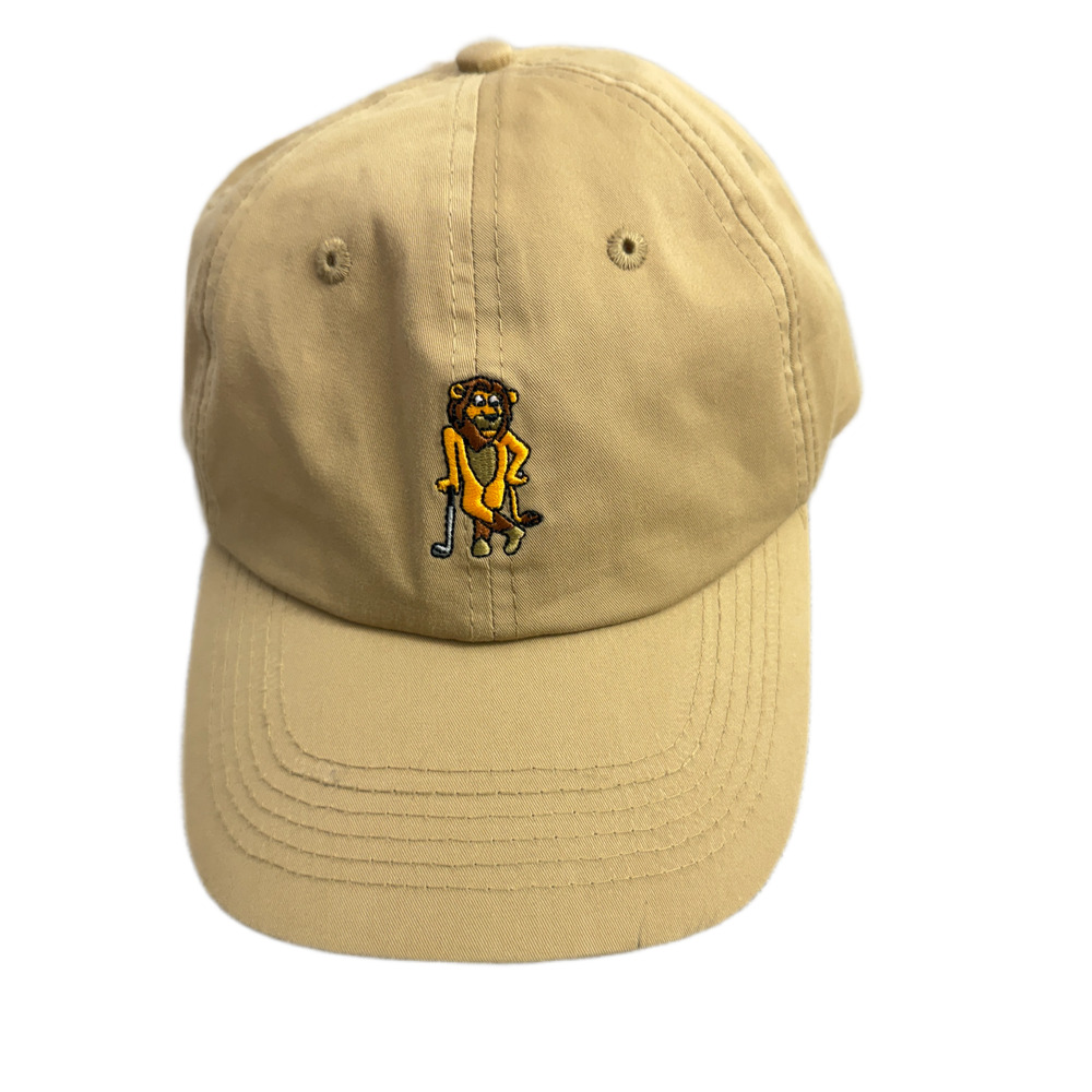 Random Golf Club Hat Cap Strapback Mens Tan Lion Preppy Embroidered Twill Sports